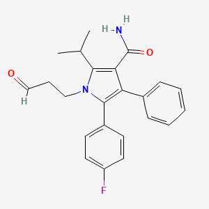 5-(4-fluorophenyl)-2-isopropyl-1-(3-oxopropyl)-4-phenyl-1H-pyrrole-3-carboxamide