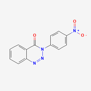 molecular formula C13H8N4O3 B13998903 3-(4-Nitrophenyl)-1,2,3-benzotriazin-4(3h)-one CAS No. 29980-76-5