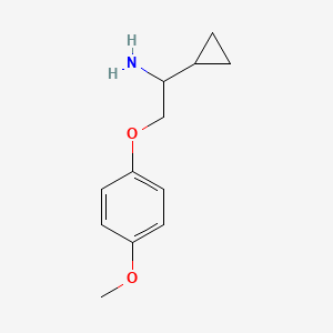 molecular formula C12H17NO2 B1399891 [1-环丙基-2-(4-甲氧基苯氧基)乙基]胺 CAS No. 1341809-97-9