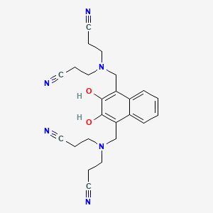 Propionitrile, 3,3',3'',3'''-((2,3-dihydroxy-1,4-naphthylene)bis(methylenenitrilo))tetra-