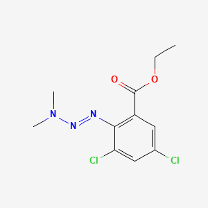 Ethyl 3,5-dichloro-2-[(1E)-3,3-dimethyltriaz-1-en-1-yl]benzoate