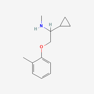 molecular formula C13H19NO B1399897 [1-Cyclopropyl-2-(2-methylphenoxy)ethyl]methylamine CAS No. 1339577-19-3