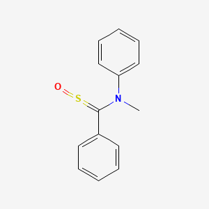 molecular formula C14H13NOS B13999011 N-Methyl-N-[(oxo-lambda~4~-sulfanylidene)(phenyl)methyl]aniline CAS No. 61821-30-5