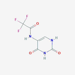 molecular formula C6H4F3N3O3 B13999062 N-(2,4-dioxo-1H-pyrimidin-5-yl)-2,2,2-trifluoroacetamide CAS No. 31385-11-2