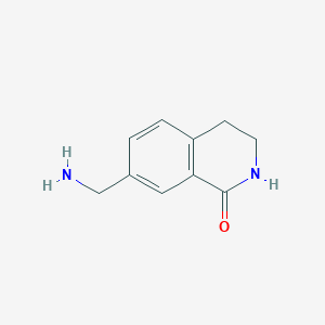 molecular formula C10H12N2O B1399907 7-(aminomethyl)-3,4-dihydroisoquinolin-1(2H)-one CAS No. 1341697-91-3