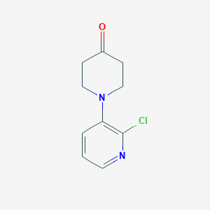 molecular formula C10H11ClN2O B13999115 1-(2-Chloropyridin-3-yl)piperidin-4-one CAS No. 1057282-74-2