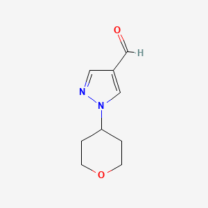 1-(tetrahydro-2H-pyran-4-yl)-1H-pyrazole-4-carbaldehyde