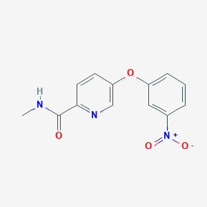 molecular formula C13H11N3O4 B13999126 N-methyl-5-(3-nitrophenoxy)picolinamide CAS No. 827029-01-6