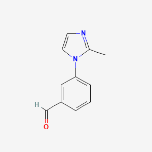 molecular formula C11H10N2O B1399913 3-(2-Methyl-1H-imidazol-1-yl)benzaldehyde CAS No. 1339213-76-1