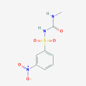 molecular formula C8H9N3O5S B13999134 1-Methyl-3-(3-nitrophenyl)sulfonylurea CAS No. 34261-82-0