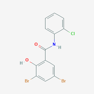 molecular formula C13H8Br2ClNO2 B13999159 3,5-dibromo-N-(2-chlorophenyl)-2-hydroxybenzamide CAS No. 6149-60-6