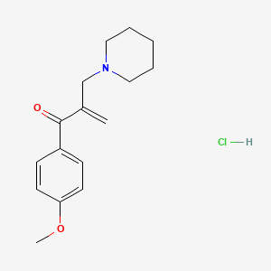 molecular formula C16H22ClNO2 B13999188 1-(4-Methoxyphenyl)-2-(piperidin-1-ylmethyl)prop-2-en-1-one;hydrochloride CAS No. 78888-57-0