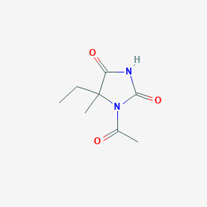 molecular formula C8H12N2O3 B13999208 1-Acetyl-5-ethyl-5-methylimidazolidine-2,4-dione CAS No. 6341-68-0