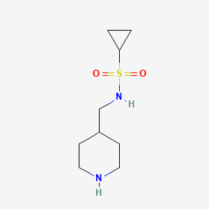 molecular formula C9H18N2O2S B1399922 N-[(piperidin-4-yl)methyl]cyclopropanesulfonamide CAS No. 1089340-61-3