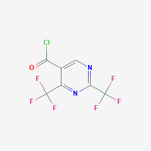 molecular formula C7HClF6N2O B13999223 2,4-bis(trifluoromethyl)pyrimidine-5-carbonyl Chloride CAS No. 188781-16-0