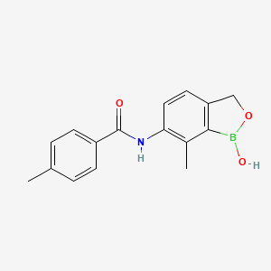 molecular formula C16H16BNO3 B13999224 N-(1-hydroxy-7-methyl-3H-2,1-benzoxaborol-6-yl)-4-methylbenzamide 