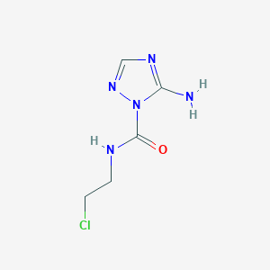 molecular formula C5H8ClN5O B13999230 5-Amino-n-(2-chloroethyl)-1h-1,2,4-triazole-1-carboxamide CAS No. 35101-81-6