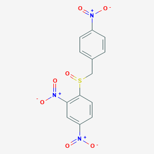 molecular formula C13H9N3O7S B13999268 2,4-Dinitro-1-[(4-nitrophenyl)methylsulfinyl]benzene CAS No. 1046-79-3