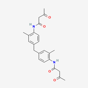 molecular formula C23H26N2O4 B13999318 N-[2-methyl-4-[[3-methyl-4-(3-oxobutanoylamino)phenyl]methyl]phenyl]-3-oxobutanamide CAS No. 71655-97-5