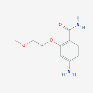 molecular formula C10H14N2O3 B1399932 4-Amino-2-(2-methoxyethoxy)-benzamide CAS No. 1344327-43-0
