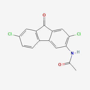 molecular formula C15H9Cl2NO2 B13999339 N-(2,7-dichloro-9-oxo-9H-fluoren-3-yl)acetamide CAS No. 92424-23-2