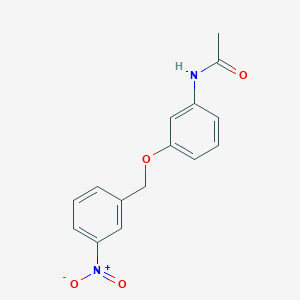 molecular formula C15H14N2O4 B13999358 Acetamide, N-[3-[(3-nitrophenyl)methoxy]phenyl]- CAS No. 19157-69-8