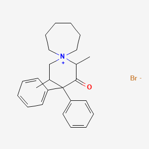 1,4-Dimethyl-2-oxo-3,3-diphenyl-6-azaspiro[5.6]dodecan-6-ium bromide