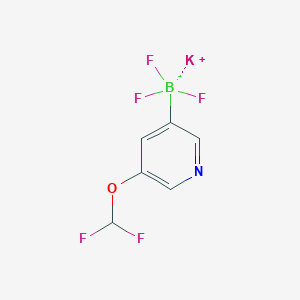 molecular formula C6H4BF5KNO B1399946 Potassium (5-(difluoromethoxy)pyridin-3-yl)trifluoroborate CAS No. 1953098-33-3