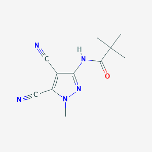 N-(4,5-dicyano-1-methylpyrazol-3-yl)-2,2-dimethylpropanamide