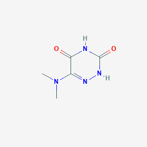 molecular formula C5H8N4O2 B13999498 5-Dimethylamino-6-azauracil CAS No. 4956-06-3