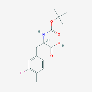 molecular formula C15H20FNO4 B1399956 2-{[(tert-Butoxy)carbonyl]amino}-3-(3-fluoro-4-methylphenyl)propanoic acid CAS No. 1259973-32-4