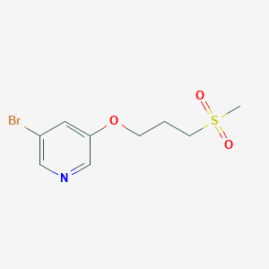 molecular formula C9H12BrNO3S B1399958 3-Bromo-5-(3-(methylsulfonyl)propoxy)pyridine CAS No. 1486064-72-5