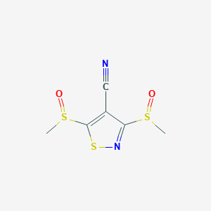 3,5-Bis(methylsulfinyl)-1,2-thiazole-4-carbonitrile