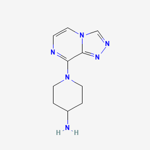 molecular formula C10H14N6 B1399967 1-([1,2,4]三唑并[4,3-a]哒嗪-8-基)哌啶-4-胺 CAS No. 1339928-91-4