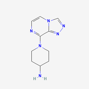 molecular formula C10H14N6 B1399967 1-([1,2,4]Triazolo[4,3-a]pirazin-8-il)piperidin-4-amina CAS No. 1339928-91-4