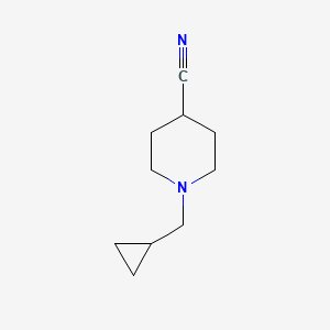 molecular formula C10H16N2 B1399969 1-(环丙基甲基)哌啶-4-腈 CAS No. 1498744-27-6