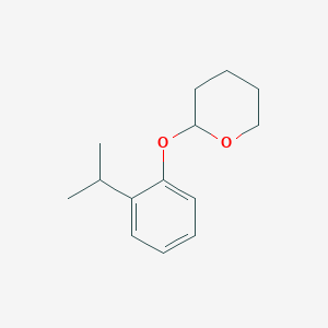 molecular formula C14H20O2 B13999694 2-[2-(Propan-2-yl)phenoxy]oxane CAS No. 112404-80-5