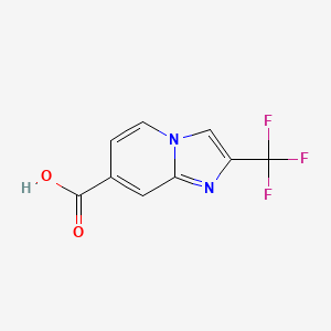 molecular formula C9H5F3N2O2 B1399970 2-(Trifluoromethyl)imidazo[1,2-a]pyridine-7-carboxylic acid CAS No. 1260777-52-3