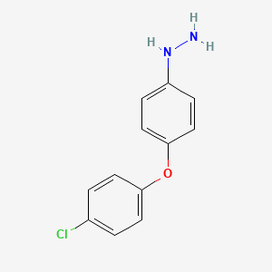 molecular formula C12H11ClN2O B13999709 [4-(4-Chlorophenoxy)phenyl]hydrazine 