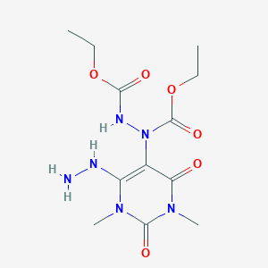 Diethyl 1-(6-hydrazinyl-1,3-dimethyl-2,4-dioxo-1,2,3,4-tetrahydropyrimidin-5-yl)hydrazine-1,2-dicarboxylate