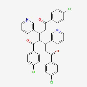 4-(4-Chlorobenzoyl)-1,7-bis(4-chlorophenyl)-3,5-di(pyridin-3-yl)heptane-1,7-dione