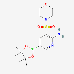 3-(Morpholinosulfonyl)-5-(4,4,5,5-tetramethyl-1,3,2-dioxaborolan-2-YL)pyridin-2-amine