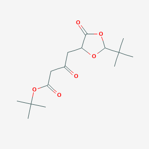 molecular formula C15H24O6 B13999769 Tert-butyl 4-(2-tert-butyl-5-oxo-1,3-dioxolan-4-yl)-3-oxobutanoate CAS No. 140235-35-4