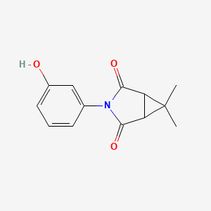 molecular formula C13H13NO3 B1399980 3-(3-Hydroxyphenyl)-6,6-dimethyl-3-azabicyclo[3.1.0]hexane-2,4-dione CAS No. 1378754-70-1