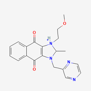 1H-Naphth[2,3-d]imidazolium, 4,9-dihydro-1-(2-methoxyethyl)-2-methyl-4,9-dioxo-3-(pyrazinylmethyl)-