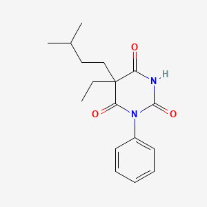 molecular formula C17H22N2O3 B13999826 Barbituric acid, 5-ethyl-5-isopentyl-1-phenyl- CAS No. 66968-55-6