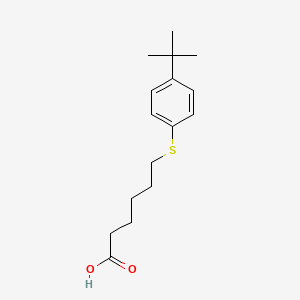 molecular formula C16H24O2S B1399984 6-[(4-叔丁基苯基)硫基]己酸 CAS No. 61798-20-7