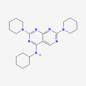 N-cyclohexyl-2,7-di(piperidin-1-yl)pyrimido[4,5-d]pyrimidin-4-amine