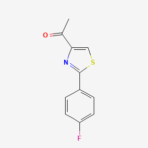 molecular formula C11H8FNOS B1399991 1-[2-(4-Fluoro-phenyl)-thiazol-4-yl]-ethanone CAS No. 1343796-28-0
