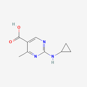 molecular formula C9H11N3O2 B1399996 2-(环丙基氨基)-4-甲基嘧啶-5-羧酸 CAS No. 1343961-35-2
